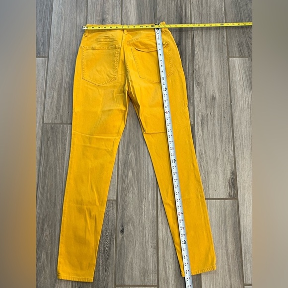 Express Mustard Denim Pants Size 10 Large - Picture 5 of 8